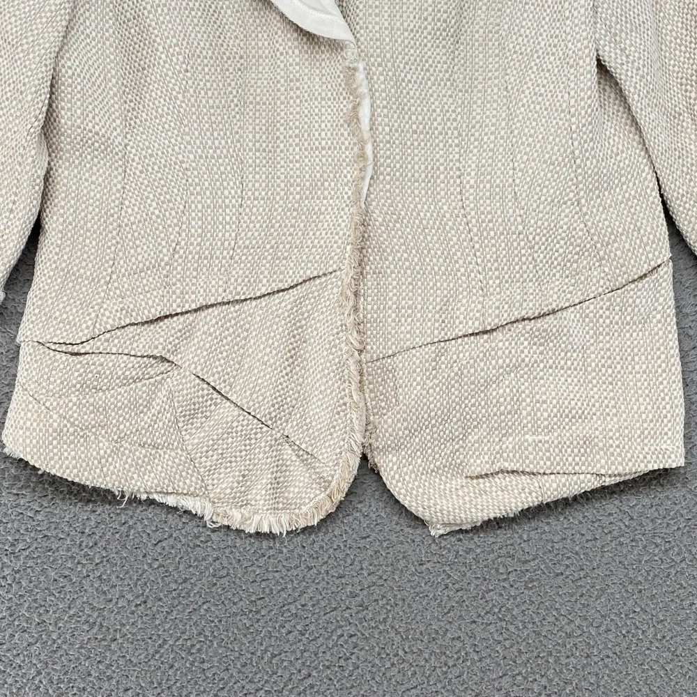 Soft Surroundings Ivory Textured Open-Front beautifully Blazer! - Picture 3 of 13
